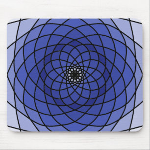 Blaue Spirale Mandala Mousepad
