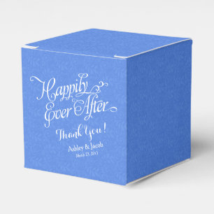 Blaue Spitzen glücklich immer nach Personalisierte Geschenkschachtel