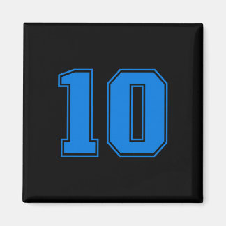Blaue Sportstmann-Uniform Nummer #10 Premium Tri-B Magnet