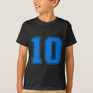 Blaue Sportstmann-Uniform Nummer #10 Premium Tri-B T-Shirt