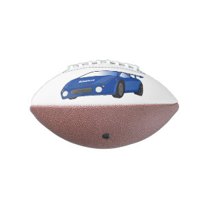 Blaue Sportwagen mit Airfolienillustrierung Football