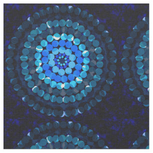 Blaue Spott-Punkte, Stoff