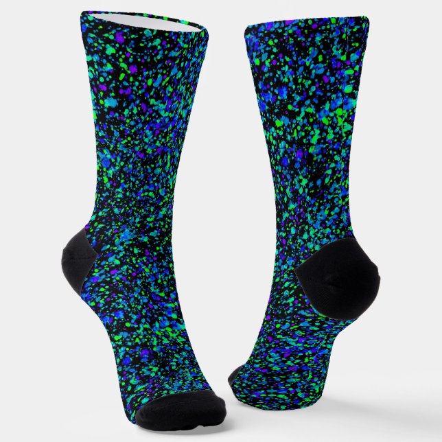 Blaue Sprenkel - Premium Socken (Gewinkelt)