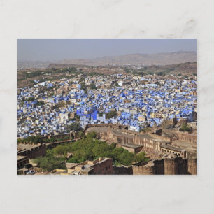 Blaue Stadt aus Mehrangarh Fort / Jodhpur, Postkarte