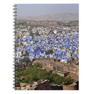 Blaue Stadt von der Mehrangarh-Festung aus gesehen Notizblock