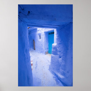 Blaue Stadtgasse Poster