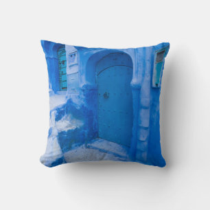 Blaue Stadttür Kissen