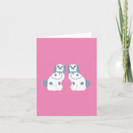 Blaue Staffordshire-Hunde Karte