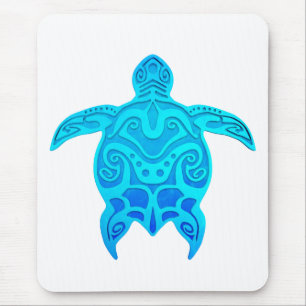 Blaue Stammes- Schildkröte Mousepad