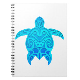 Blaue Stammes- Schildkröte Notizblock