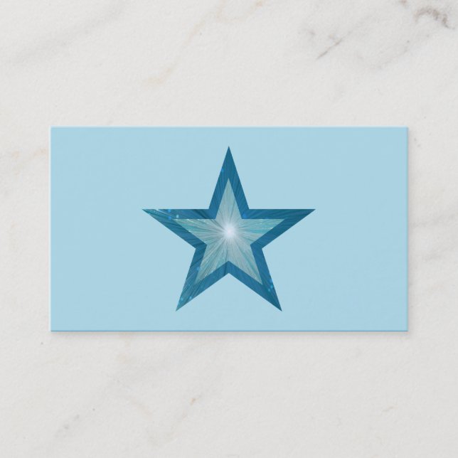 Blaue Star-Visitenkarte Visitenkarte (Vorderseite)