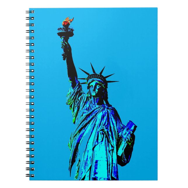 Blaue Statue der Lady Liberty Notizblock (Vorderseite)