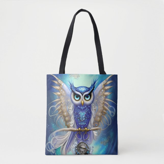 Blaue Steampunkuppe Tasche (Vorderseite)