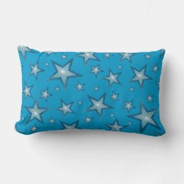 Blaue Steine bedruckt Kissen lumbarblau