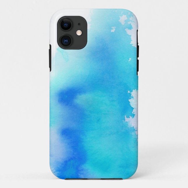 Blaue Stelle, abstraktes handgemaltes des Case-Mate iPhone Hülle (Rückseite)