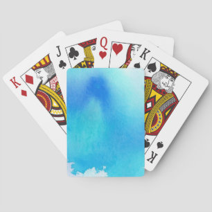 Blaue Stelle, abstraktes handgemaltes des Spielkarten