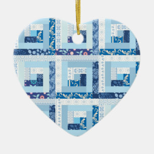 Blaue Steppdecke Keramikornament