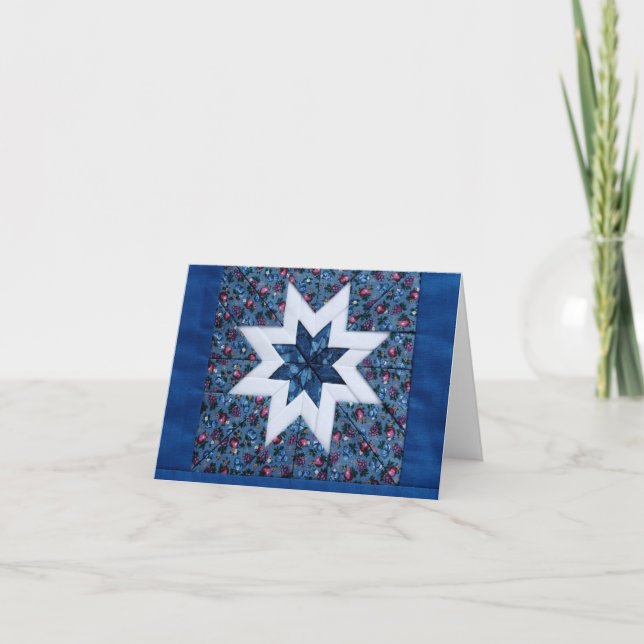 blaue Steppdeckenstern-Anmerkungskarte Karte (Vorderseite)