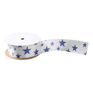 Blaue Stern-Band Satinband