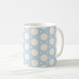 Blaue Stern-Mosaik-Geometrie Kaffeetasse