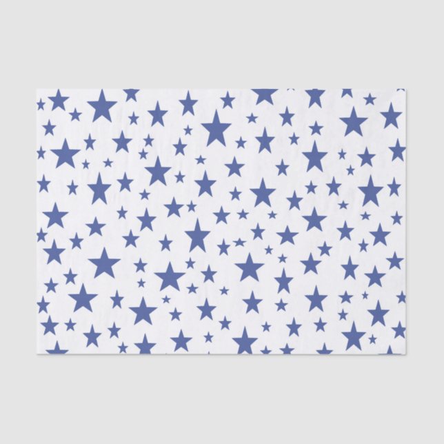 Blaue Stern-Seidenpapier Seidenpapier (Vorderseite)