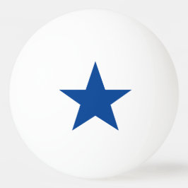 Blaue Sterne auf Weiß Tischtennisball