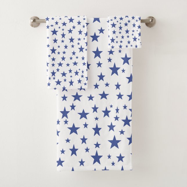 Blaue Sterne Badhandtuch Set (Insitu)