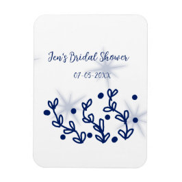 Blaue Sterne Blätter königlich luxuriöses Brautpar Magnet