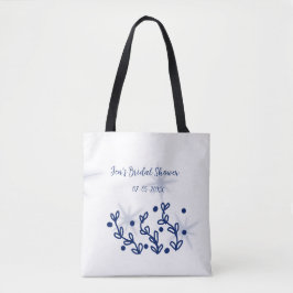 Blaue Sterne Blätter königlich luxuriöses Brautpar Tasche