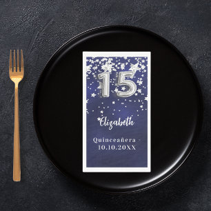 Blaue Sterne der Königsnacht Serviette