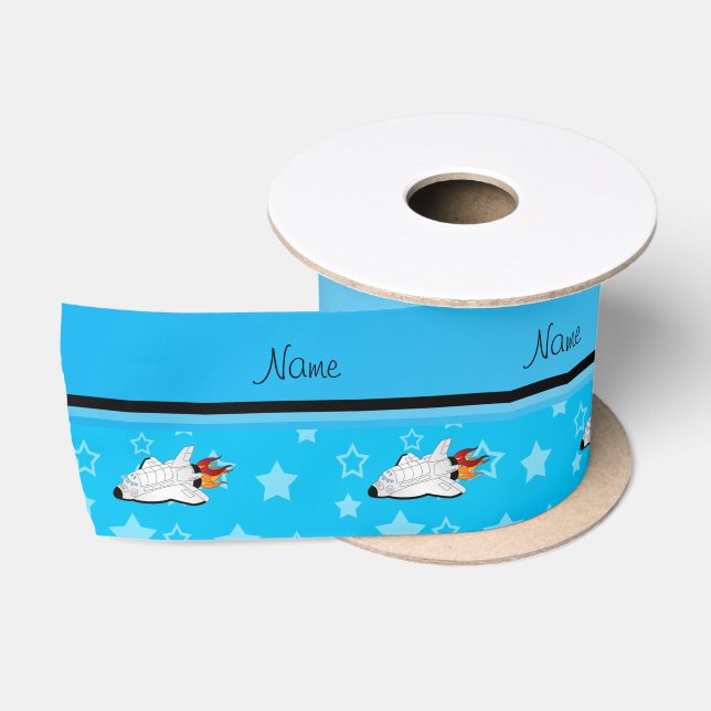 Blaue Sterne des personalisierten Satinband (Spule)