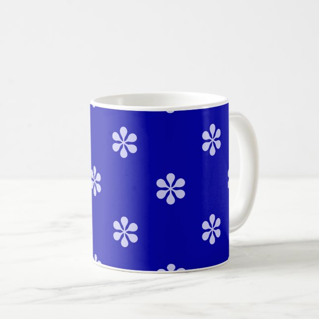 Blaue Sterne Einfache Minimal Kaffeetasse (VorderseiteRechts)