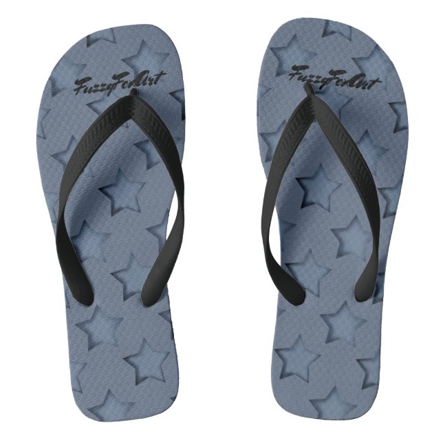 Blaue Sterne Flip Flops (Fußbett)