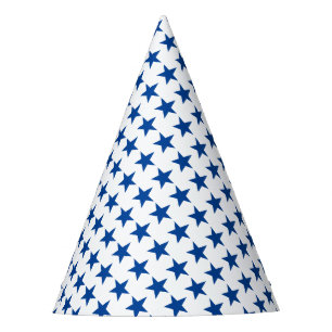 Blaue Sterne Muster für das Thema "White American  Partyhütchen