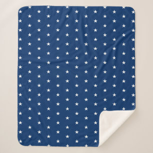 Blaue Sterne-Muster Sherpadecke
