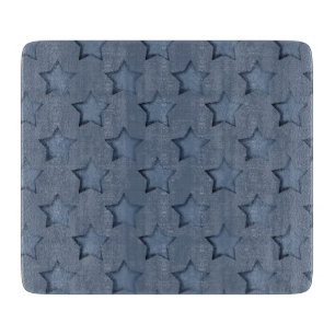 Blaue Sterne Schneidebrett