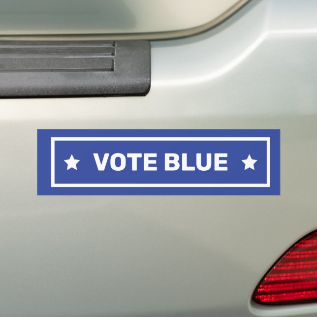 Blaue Sterne stimmen für demokratische Party-Wahle Autoaufkleber (Auf Auto)