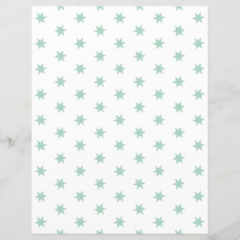 Blaue Sterne und Blätter - Scrapbook Paper Sheet