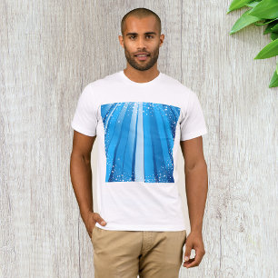 Blaue Sternenexplosion funkelt mit leuchtenden Lic T-Shirt