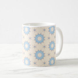 Blaue Sternenexplosion-Geometrie Kaffeetasse