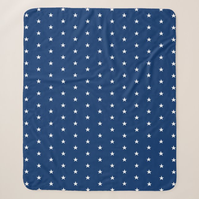 Blaue Sternenmuster Sherpadecke (Vorderseite)