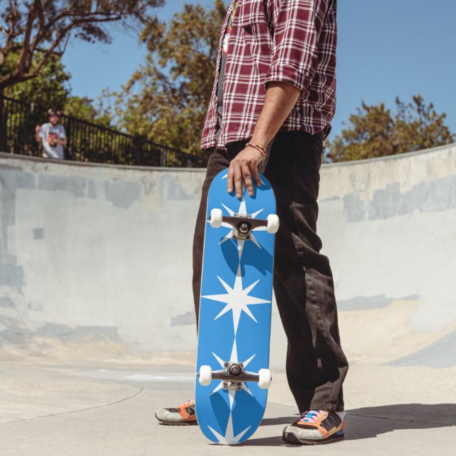 Blaue Sternexplosion Skatebaord Skateboard (Außenbereich 2)