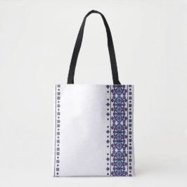 Blaue Stickerei doppelseitig Tasche