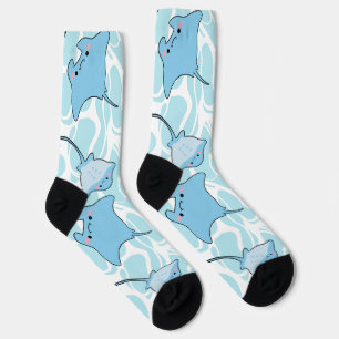 Blaue StingStrahlen unter Wasser Socken