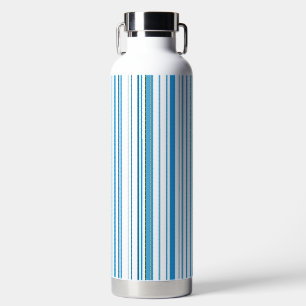Blaue Strandfarben Streifen Trinkflasche