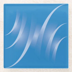 blaue Straßen Glasuntersetzer