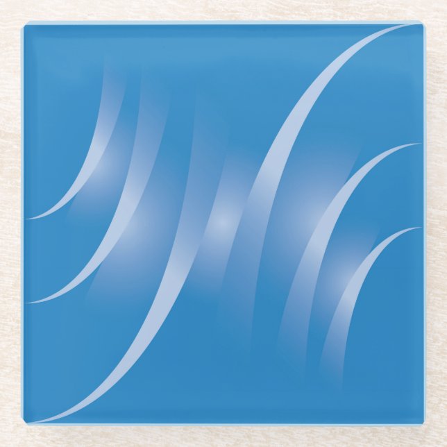 blaue Straßen Glasuntersetzer (Vorderseite)