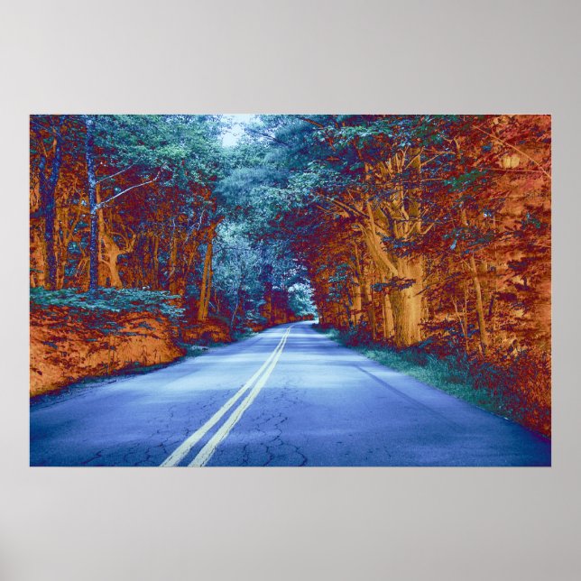 Blaue Straßen Poster (Vorne)