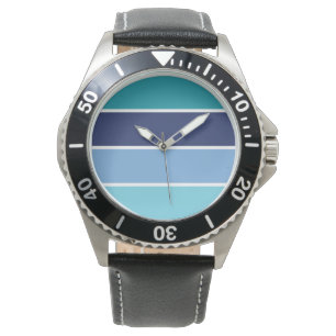 Blaue Streifen Armbanduhr