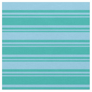 Blaue Streifen aus dem hellen Meer und Himmelblau Stoff